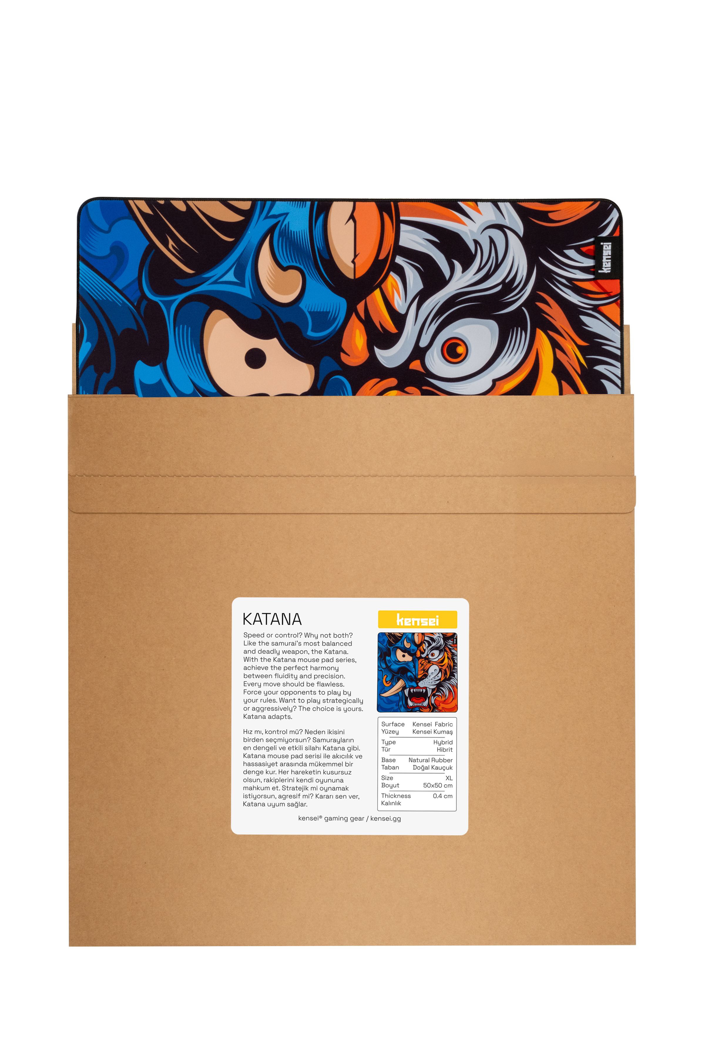 Kensei Half Oni Tiger Mousepad