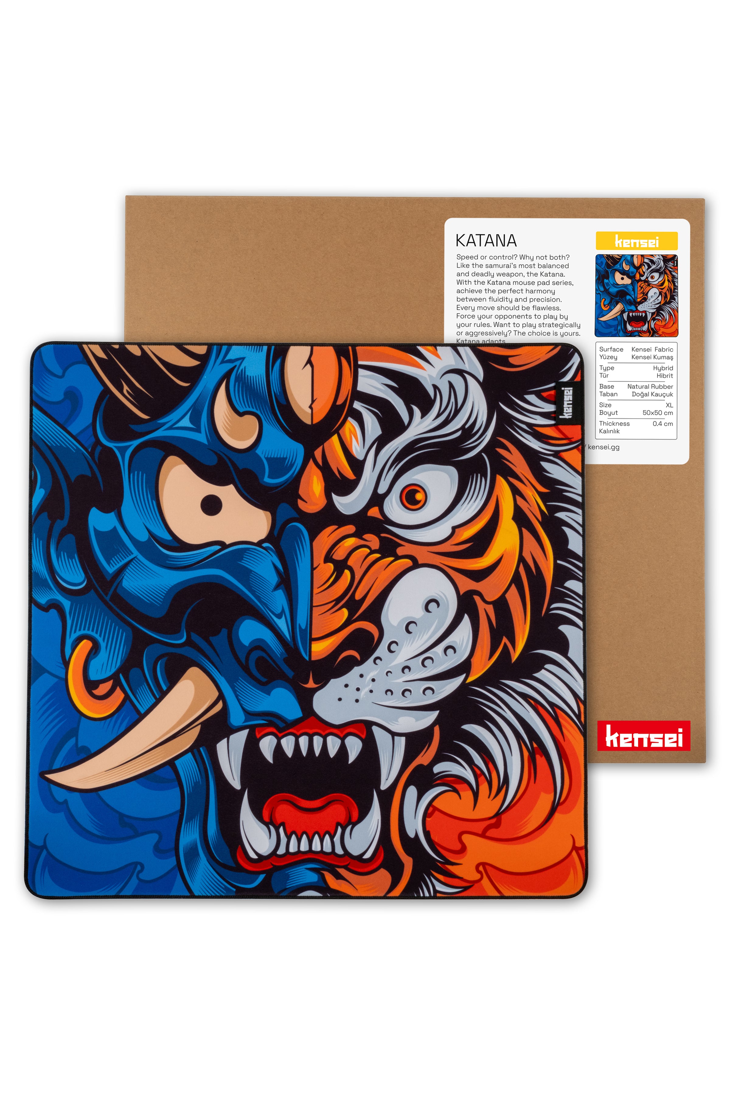 Kensei Half Oni Tiger Mousepad