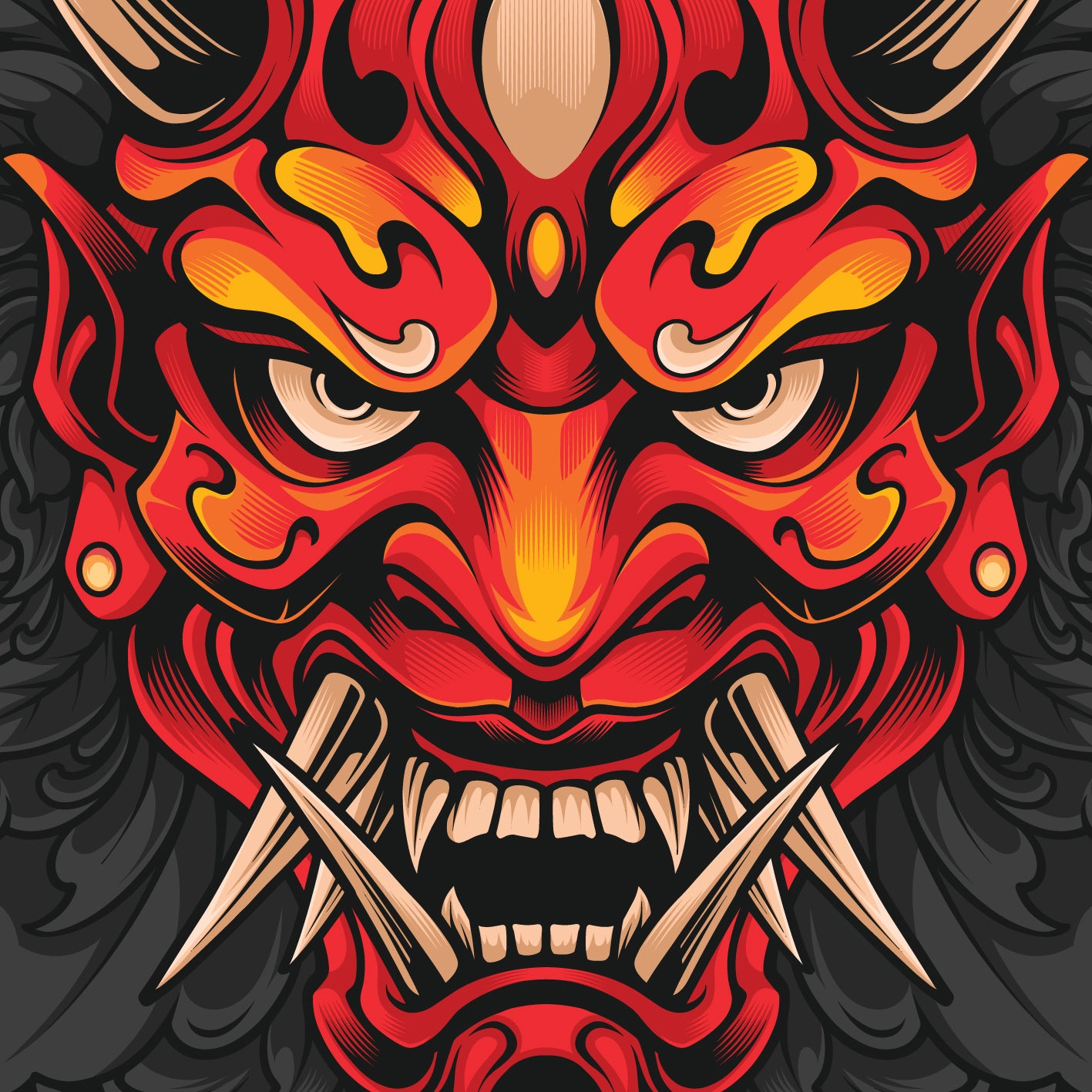 Kensei Red Oni Gaming Oyuncu Mousepad